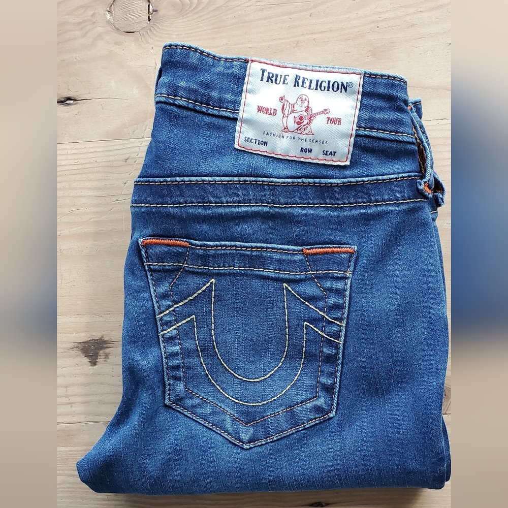 True religion size 28 skinny jeans